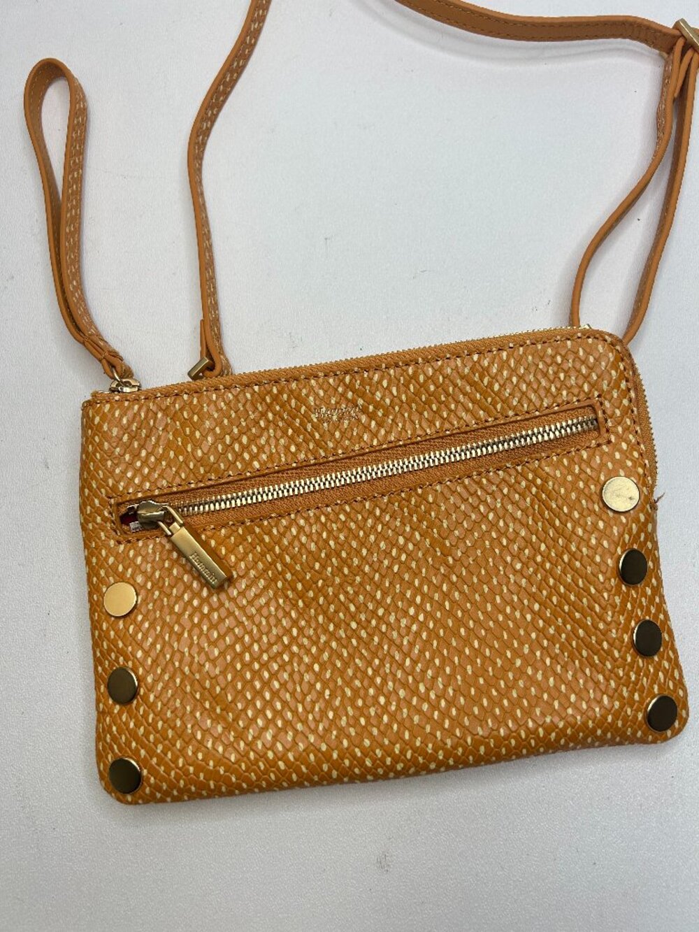 HAMMITT Nash Small Bag in Apricot Snake Embossed Leather /Brushed Gold HDW